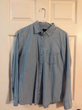 J. Crew Light Blue Chambray Button-Down Shirt